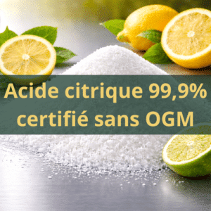 Acide citrique monohydraté 99,9% UAB sans OGM
